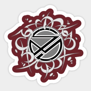 Sinister Motives tribal grey logo Sticker